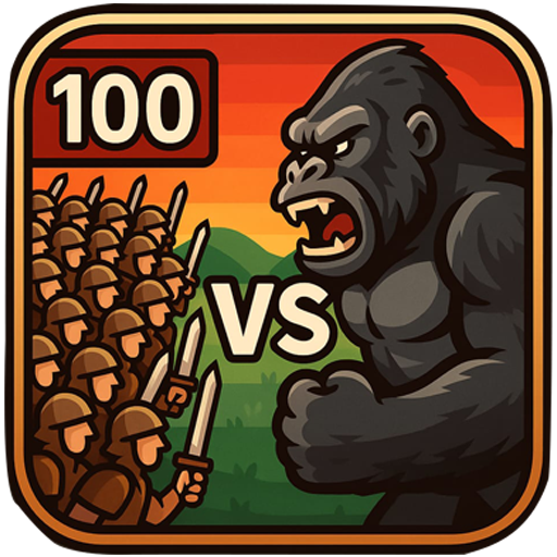 100 Men vs 1 Gorilla